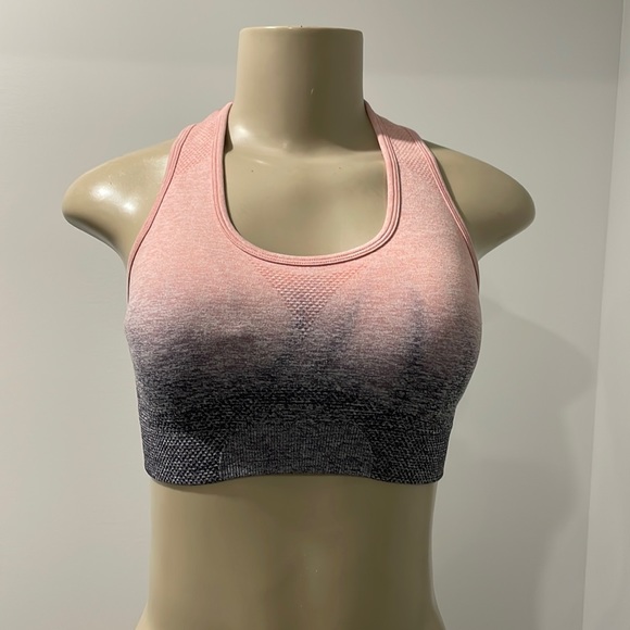 Gymshark// pink and grey ombré sports bra small - Picture 2 of 6